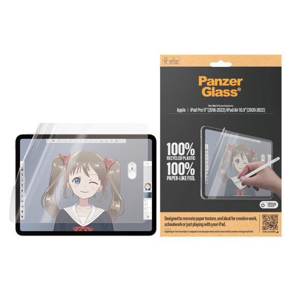 Schutzfolie GraphicPaper UWF für iPad Pro 11"/Air 10,9'', Transparent, PanzerGlass