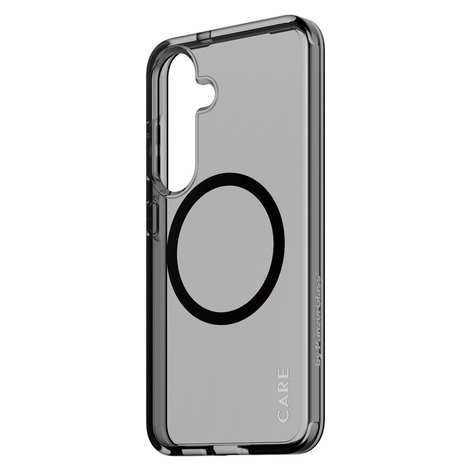 Hülle Smokey mit schwarzem QI für Samsung Galaxy S25, Schwarz, PanzerGlass