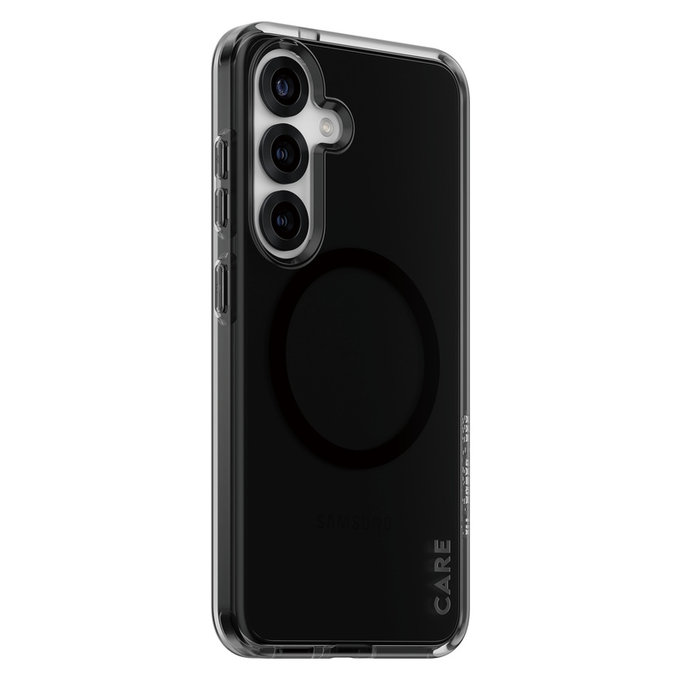 Hülle Smokey mit schwarzem QI für Samsung Galaxy S25, Schwarz, PanzerGlass