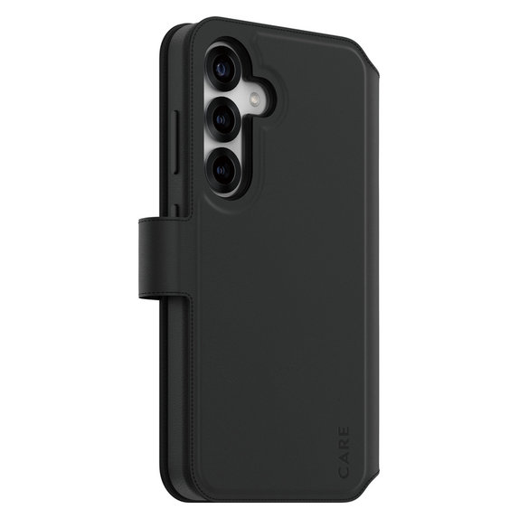 Hülle Wallet Tango Two-In-One mit QI für Samsung Galaxy S25, Schwarz, PanzerGlass