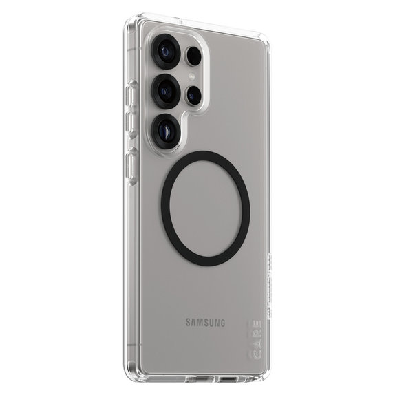 Hülle Urban Combat mit schwarzem QI für Samsung Galaxy S25 Ultra, Transparent, PanzerGlass