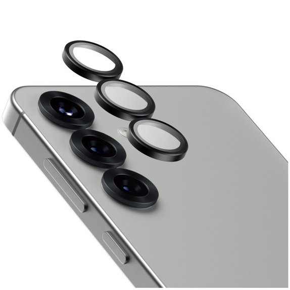 Kameralinsenschutz Hoops Ceramic für Samsung S25, Schwarz, PanzerGlass