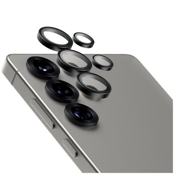Kameralinsenschutz Hoops Ceramic für Samsung S25 Ultra, Schwarz, PanzerGlass