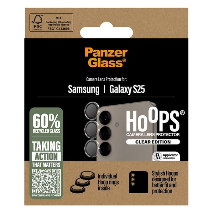 PanzerGlass - Kameraobjektiv-Schutzhülle Hoops für Samsung Galaxy S25, transparent