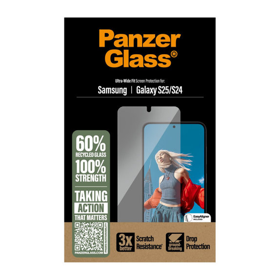 UWF Panzerglas mit Applikator für Samsung S25, Transparent, PanzerGlass
