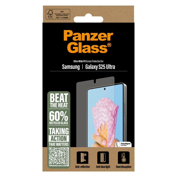 Panzerglas UWF All-in-One mit Applikator für Samsung Galaxy S25 Ultra, Klar, PanzerGlass