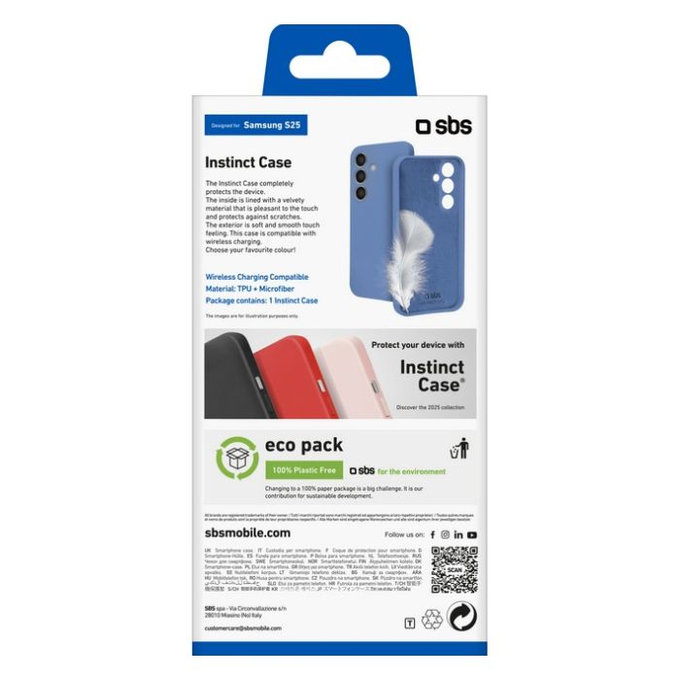 SBS - Hülle Instinct für Samsung Galaxy S25, blau