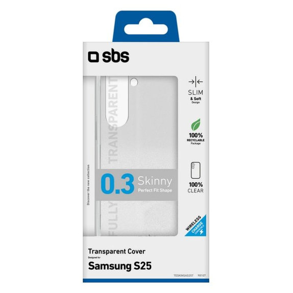 SBS - Hülle Skinny für Samsung Galaxy S25, transparent