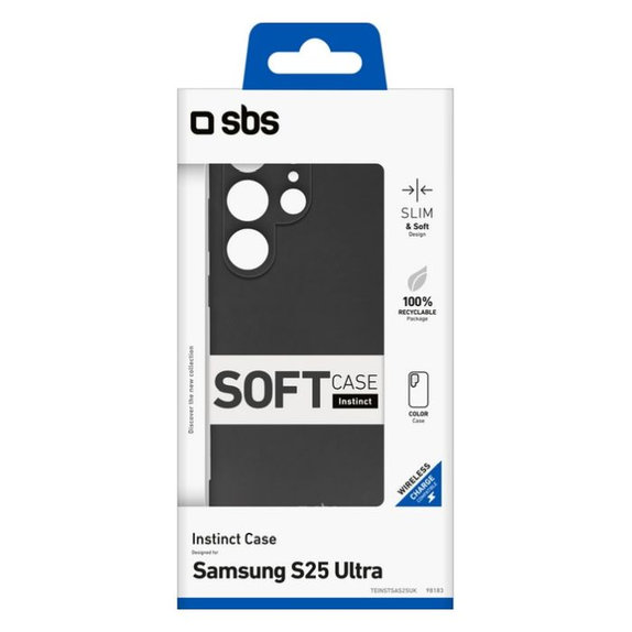 SBS - Hülle Instinct für Samsung Galaxy S25 Ultra, schwarz