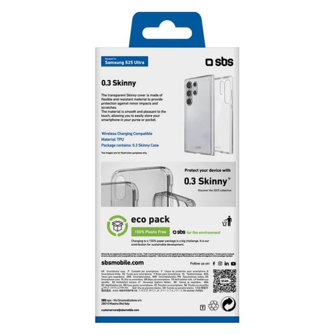 SBS - Hülle Skinny für Samsung Galaxy S25 Ultra, transparent