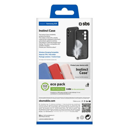 SBS - Hülle Instinct für Samsung Galaxy S25+, schwarz