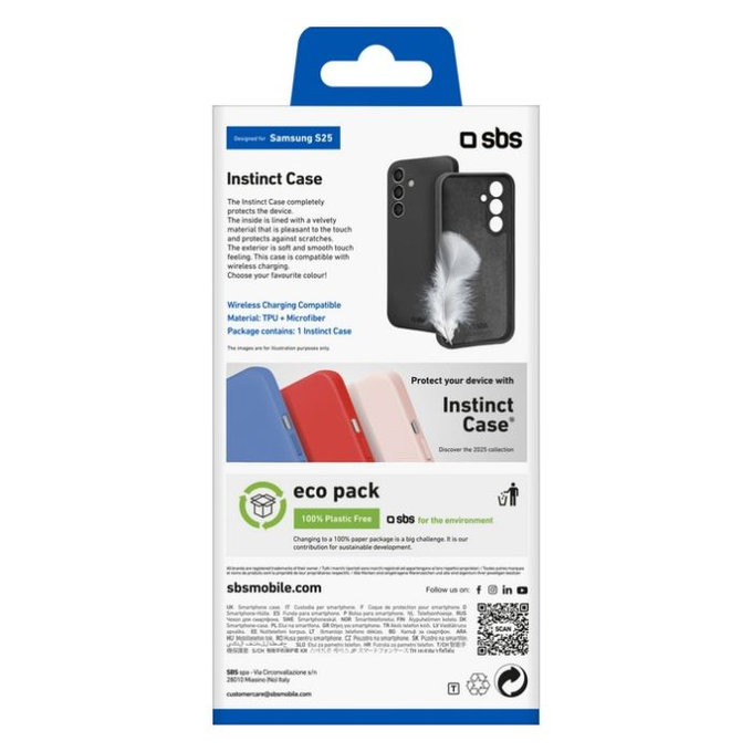 SBS - Hülle Instinct für Samsung Galaxy S25+, schwarz