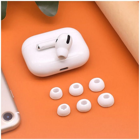 FixPremium - Ohrstöpsel für AirPods Pro - Set 3Stk (L, S, XS), weiß