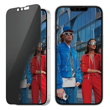PanzerGlass - Gehärtetes Glas UWF Privacy mit aplikator für iPhone 13, 13 Pro, 14 und 16e, transparent