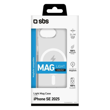 SBS - Hülle Light Mag für iPhone 16e, transparent