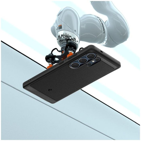 Spigen - Hülle Rugged Armor mit MagSafe für Samsung Galaxy S25 Ultra, Matte Black