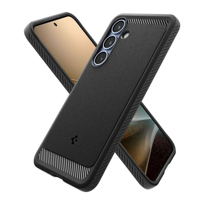 Spigen - Hülle Rugged Armor mit MagSafe für Samsung Galaxy S25, Matte Black