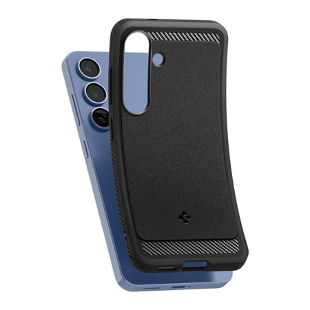 Spigen - Hülle Rugged Armor mit MagSafe für Samsung Galaxy S25, Matte Black