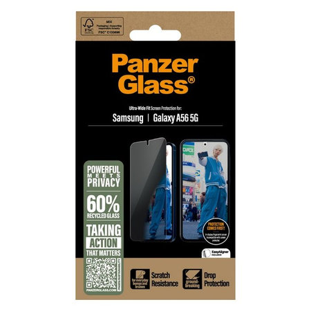 PanzerGlass - Gehärtetes Glas UWF Privacy für Samsung Galaxy A56 5G, transparent