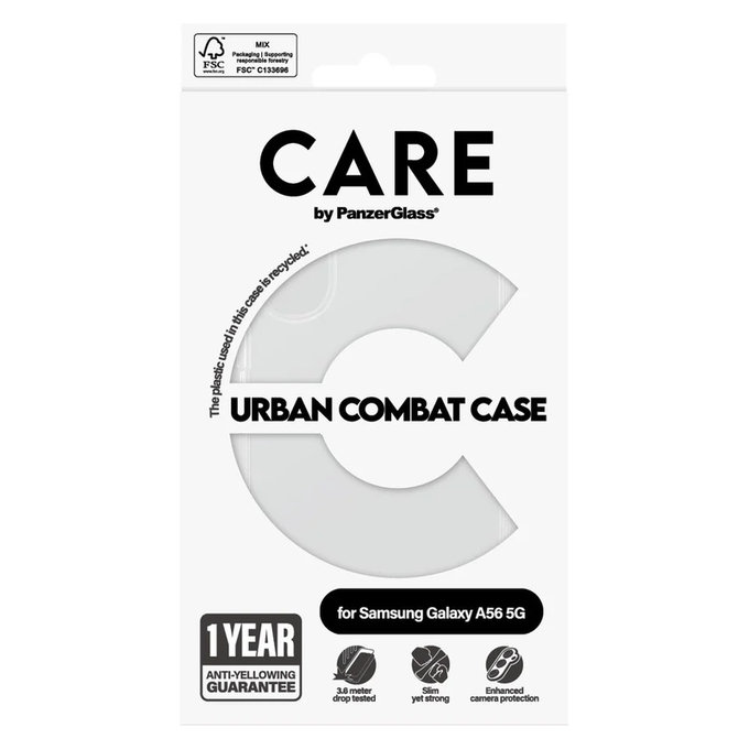 Hülle Urban Combat für Samsung Galaxy A56 5G, Transparent, PanzerGlass