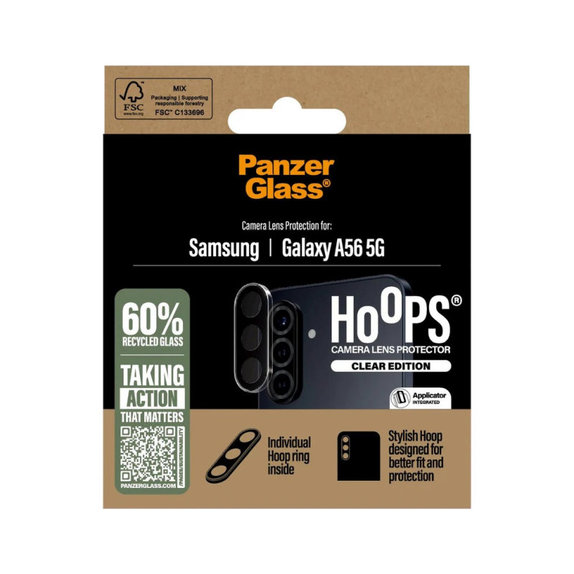 Kameralinsenschutz Hoops für Samsung A56 5G, Transparent, PanzerGlass