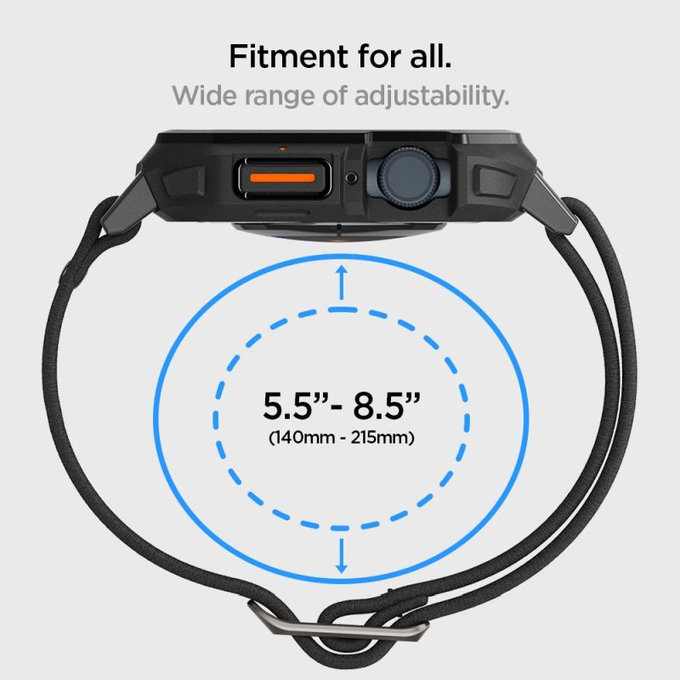 Spigen - Armband Lite Fit "Pro" für Apple Watch (44, 45mm), Matte Black