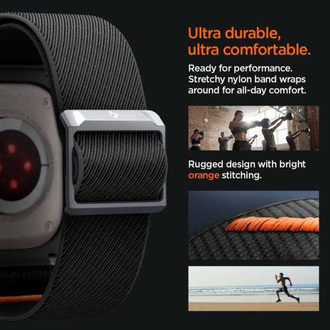 Spigen - Armband Lite Fit "Pro" für Apple Watch Ultra (49mm), Matte Black