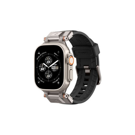 Spigen - Armband Durapro Armor PU für Apple Watch (42, 44, 45, 49mm), schwarz