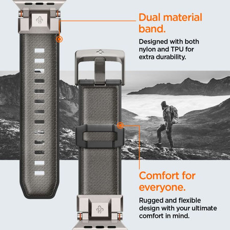 Spigen - Armband Durapro Armor für Apple Watch (42, 44, 45, 49mm), grau