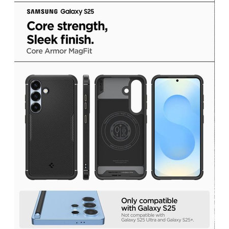 Spigen - Hülle Core Armor MagSafe für Samsung Galaxy S25, Matte Black