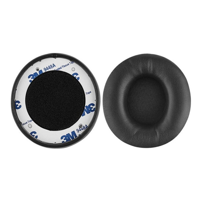 Ersatz-Ohrpolster für Beats Solo Pro, Wireless, Memory-Schaumstoff + PU-Leder, Schwarz, 1 Paar