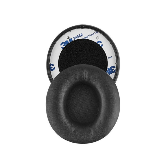 Ersatz-Ohrpolster für Beats Solo Pro, Wireless, Memory-Schaumstoff + PU-Leder, Schwarz, 1 Paar