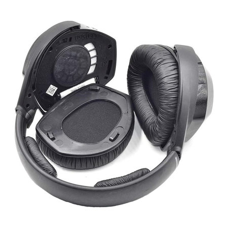 Ersatz-Ohrpolster für Sennheiser HDR175, RS175, Memory-Schaumstoff + PU-Leder, Schwarz, 1 Paar