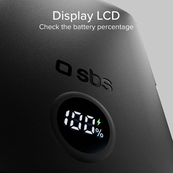 SBS - PowerBank 5000mAh, 20W, Power Delivery, Mag Stand, schwarz
