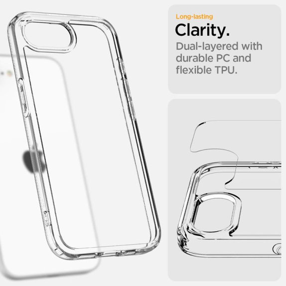 Spigen - Hülle Ultra Hybrid für iPhone 16e, crystal clear