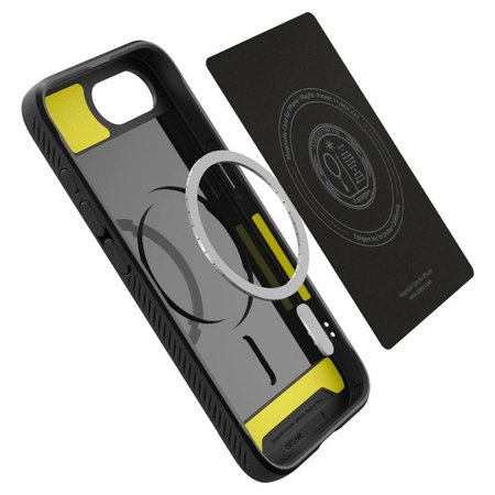 Spigen - Hülle Rugged Armor MagSafe für iPhone 16e, Matte Black