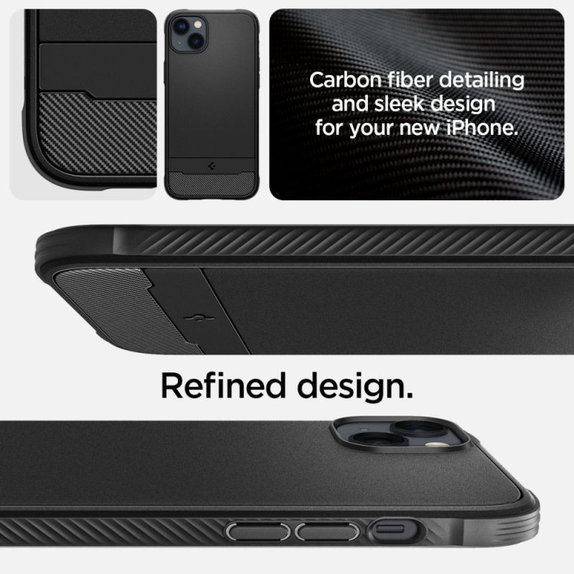 Spigen - Hülle Rugged Armor MagSafe für iPhone 14, Matte Black