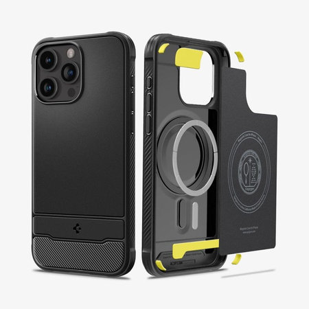 Spigen - Hülle Rugged Armor MagSafe für iPhone 15 Pro Max, Matte Black