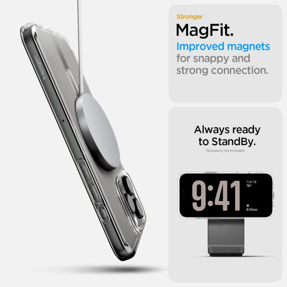 Spigen - Hülle Ultra Hybrid "T" MagSafe für iPhone 16 Pro Max, weiß