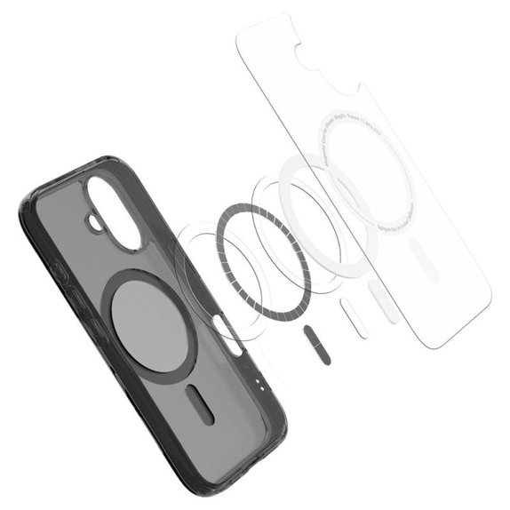 Spigen - Hülle Ultra Hybrid "T" MagSafe für iPhone 16, Frost Black