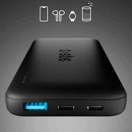 SBS - PowerBank 10000mAh, 10W, Infinity, LiFePO4, USB-C/USB-A, schwarz
