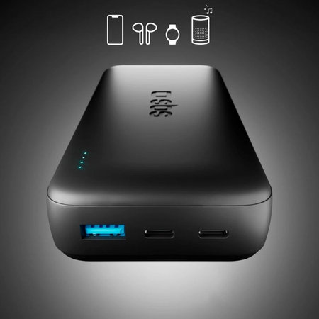 SBS - PowerBank 20000mAh, 10W, Infinity, LiFePO4, USB-C/USB-A, schwarz