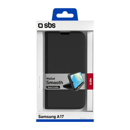 SBS - Hülle Book Wallet Smooth für Samsung Galaxy A17 5G, schwarz