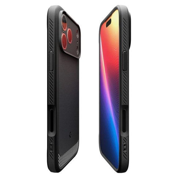 Spigen - Rugged Armor Case mit MagSafe für iPhone 17 Pro Max, Matte Black