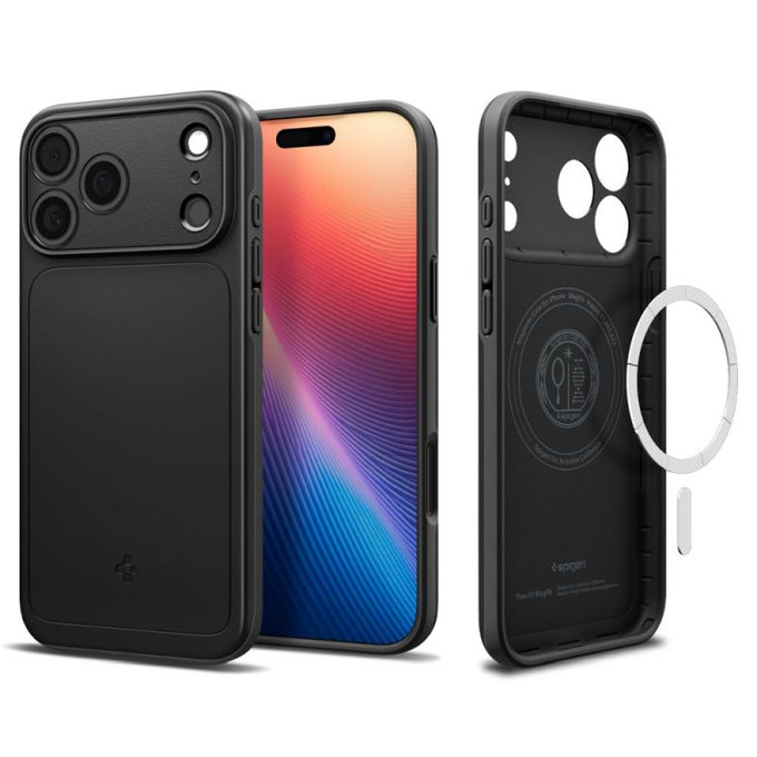 Spigen - Thin Fit Case mit MagSafe für iPhone 17 Pro, Schwarz