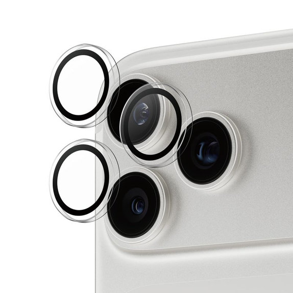 Hoops Kameraobjektivschutz für iPhone 17 Pro Max/17 Pro/16 Pro Max/16 Pro, transparent, PanzerGlass