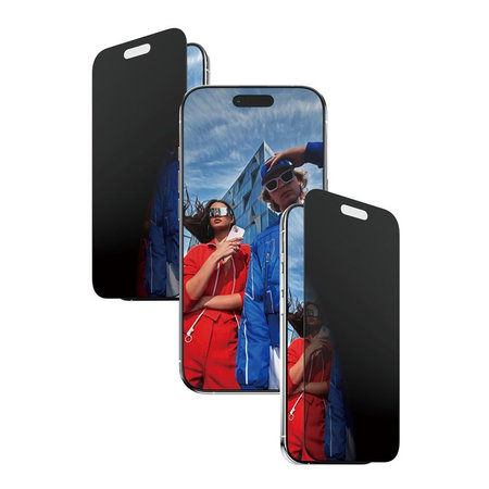 PanzerGlass - UWF 2-Way Privacy Tempered Glass mit Applikator für iPhone 17 Air, Schwarz