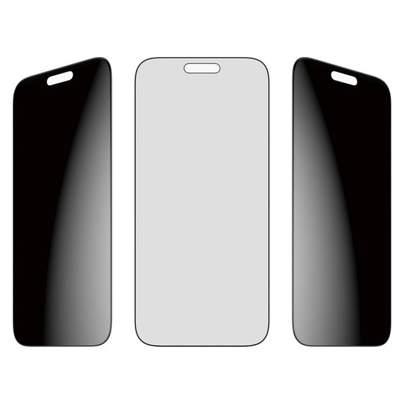 UWF 2-Way Privacy Panzerglas mit Fastfit für iPhone 17 Pro Max, Schwarz, PanzerGlass