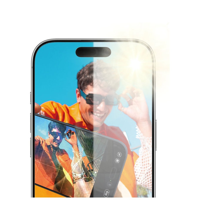 Schutzglas Anti-Reflective mit Applikator für iPhone 17/16 Pro, Schwarz, PanzerGlass