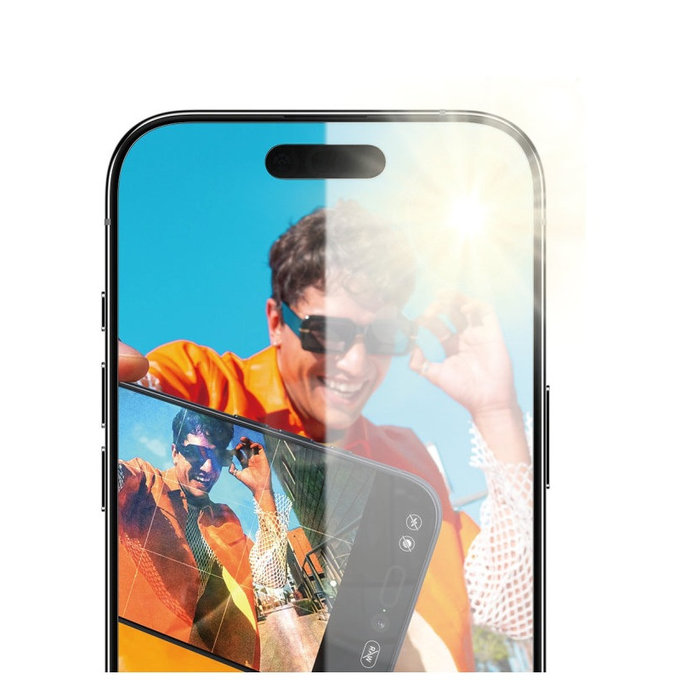 Schutzglas Anti-Reflective mit Applikator für iPhone 17 Air, Schwarz, PanzerGlass